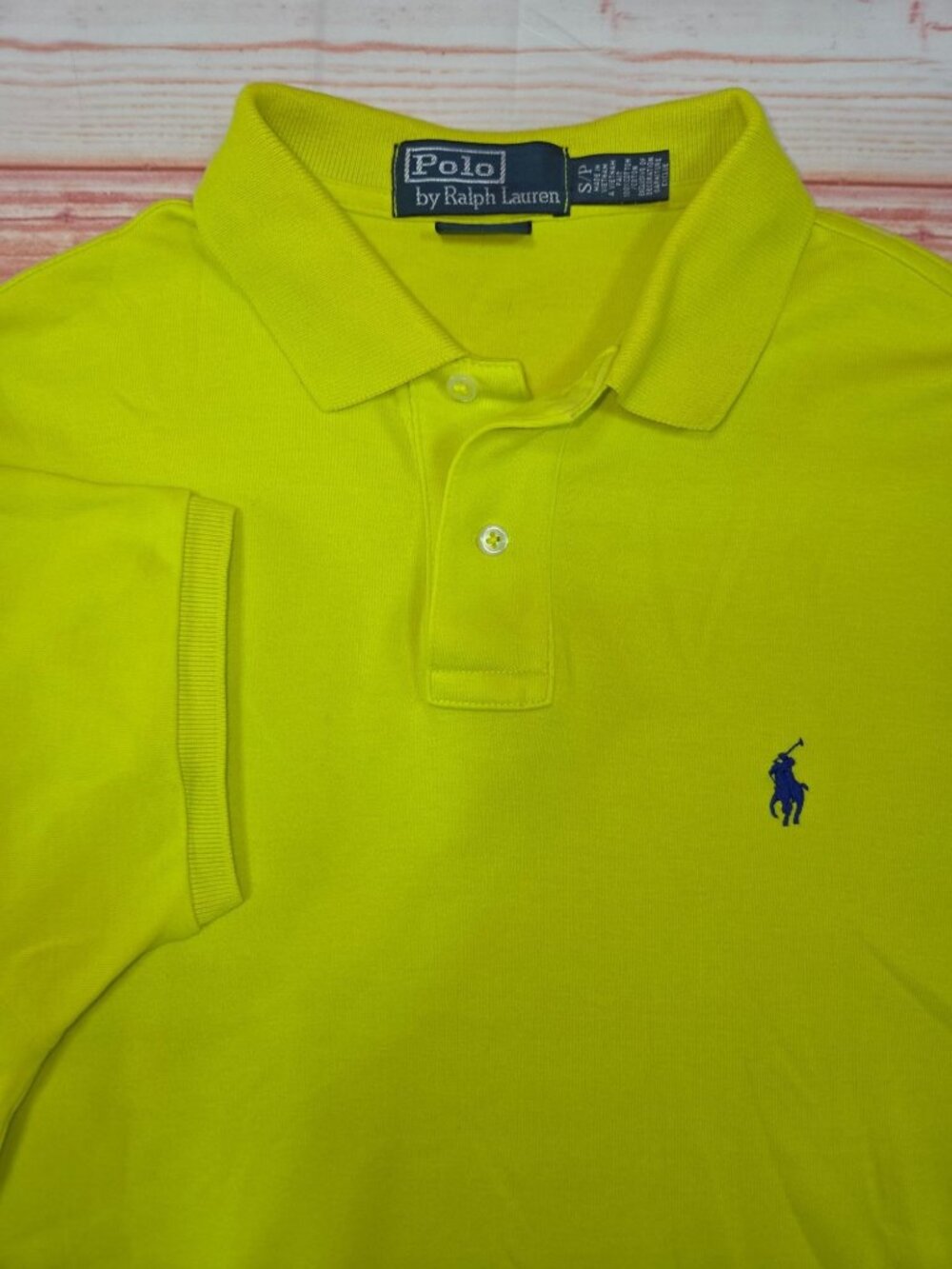 Polo Ralph Lauren Mens Yellow Polo Shirt Size Small Embroidered Pony